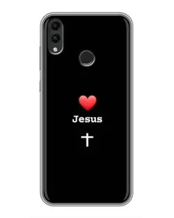 Чохол для Huawei Honor 8C з картинкою «Серце - Jesus»