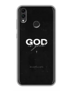 Чехол для Huawei Honor 8C с картинкой «GOD — Бог над всем»