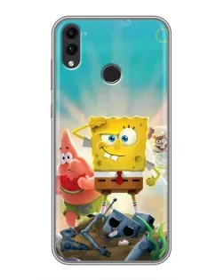 Чехол для Huawei Honor 8C с картинкой «Спанч Боб победитель»
