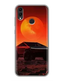 Чехол для Huawei Honor 8C с картинкой «Cybertruck на Марсе»