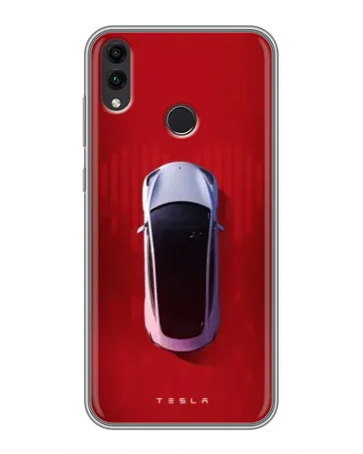 Чехол для Huawei Honor 8C с картинкой «Tesla Top View»