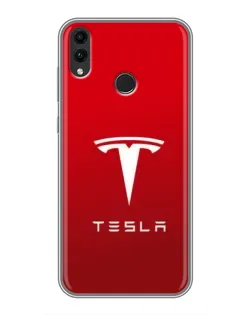 Чехол для Huawei Honor 8C с картинкой «Tesla Red Classic»