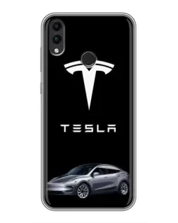 Чехол для Huawei Honor 8C с картинкой «Tesla Model Y»
