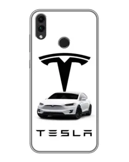 Чехол для Huawei Honor 8C с картинкой «Tesla White Style»