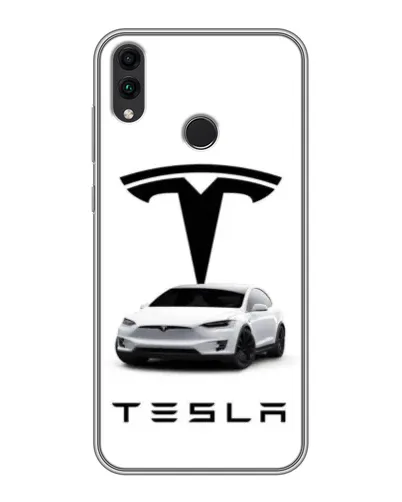 Чехол для Huawei Honor 8C с картинкой «Tesla White Style»