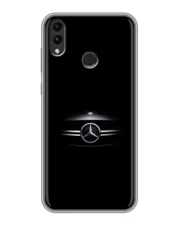 Чехол для Huawei Honor 8C с картинкой «Mercedes — абстрактные линии»