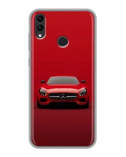 Чехол для Huawei Honor 8C с картинкой «Красный Mercedes AMG»