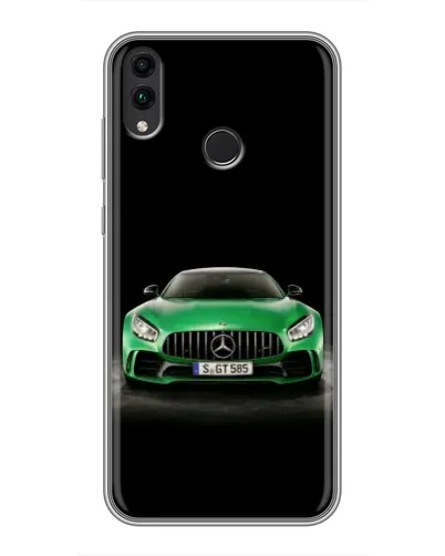Чехол для Huawei Honor 8C с картинкой «Mercedes — неоновый лого»