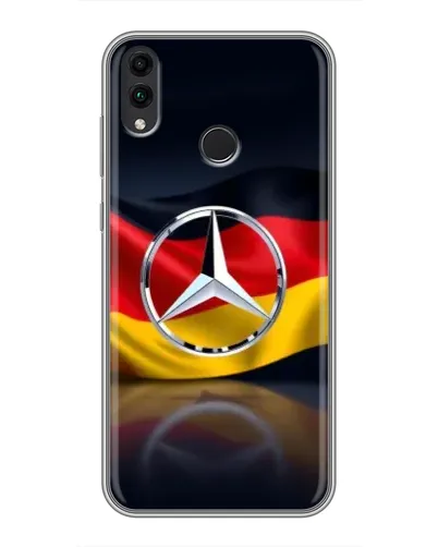 Чехол для Huawei Honor 8C с картинкой «Mercedes — флаг Германии»