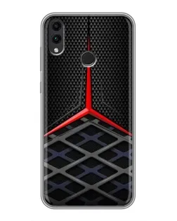 Чехол для Huawei Honor 8C с картинкой «Mercedes Carbon Grid»