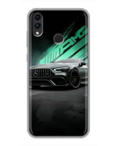 Чехол для Huawei Honor 8C с картинкой «Темный Mercedes AMG»