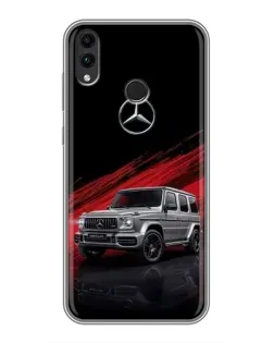 Чехол для Huawei Honor 8C с картинкой «Mercedes G-Class красный»
