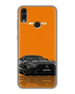 Чехол для Huawei Honor 8C с картинкой «Оранжевый Mercedes AMG»