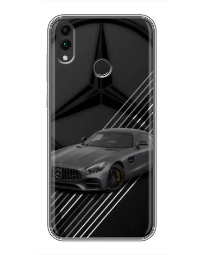 Чехол для Huawei Honor 8C с картинкой «Mercedes AMG — графика»