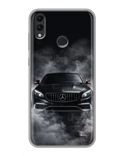Чехол для Huawei Honor 8C с картинкой «Mercedes в дыму»
