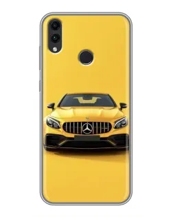 Чехол для Huawei Honor 8C с картинкой «Желтый Mercedes GT»