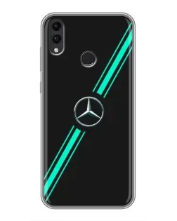Чехол для Huawei Honor 8C с картинкой «Спортивные линии Mercedes»