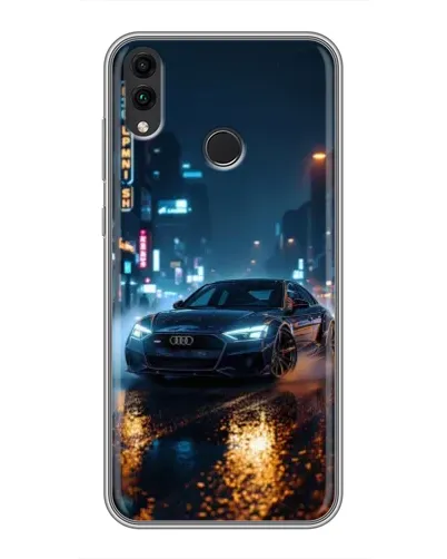 Чохол для Huawei Honor 8C з картинкою «Нічне місто та Audi»