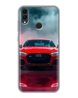 Чохол для Huawei Honor 8C з картинкою «Audi RS — червоний стиль»