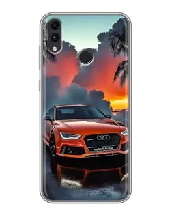 Чохол для Huawei Honor 8C з картинкою «Audi — захід сонця»