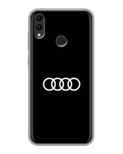 Чохол для Huawei Honor 8C з картинкою «Audi White Logo»