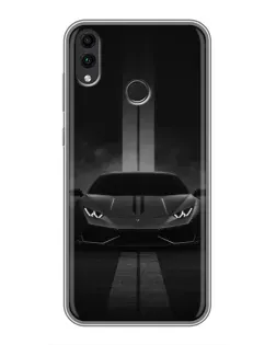 Чехол для Huawei Honor 8C с картинкой «Lamborghini симметрия дорог»