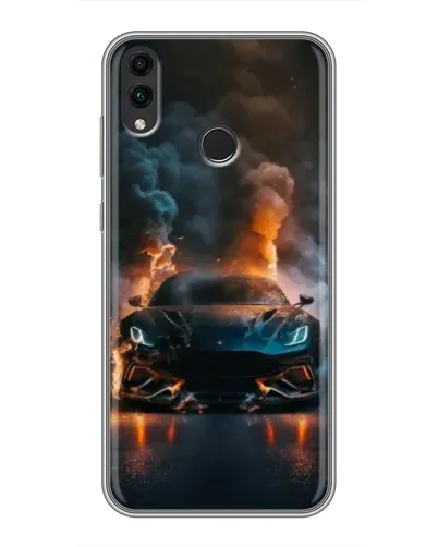Чехол для Huawei Honor 8C с картинкой «Lamborghini дымная эстетика»