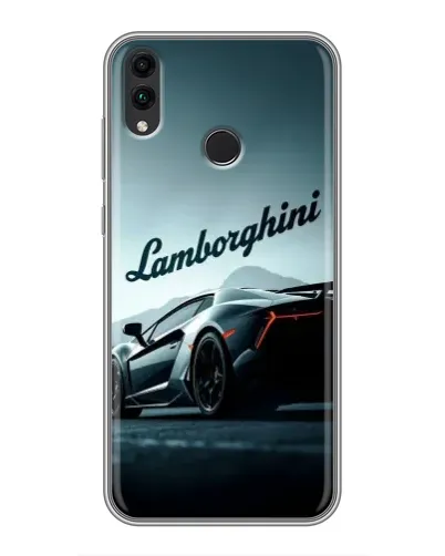 Чехол для Huawei Honor 8C с картинкой «Классическая надпись Lamborghini»