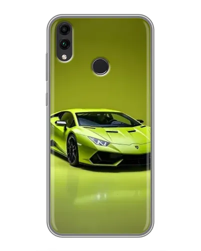 Чехол для Huawei Honor 8C с картинкой «Салатовый Lamborghini Huracan»