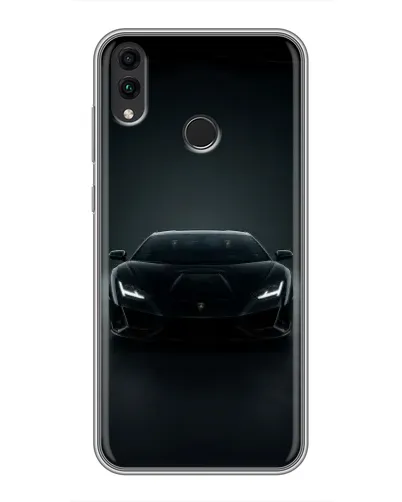 Чехол для Huawei Honor 8C с картинкой «Черный Lamborghini Aventador»