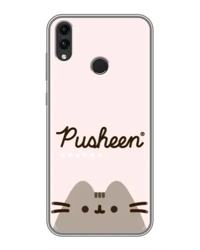 Чохол для Huawei Honor 8C з картинкою «Pusheen логотип»