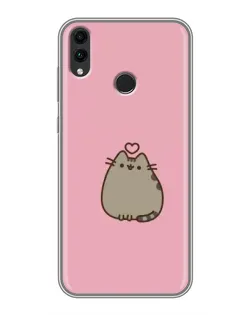 Чохол для Huawei Honor 8C з картинкою «Pusheen серце»