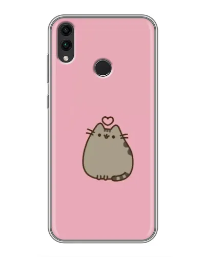 Чохол для Huawei Honor 8C з картинкою «Pusheen серце»