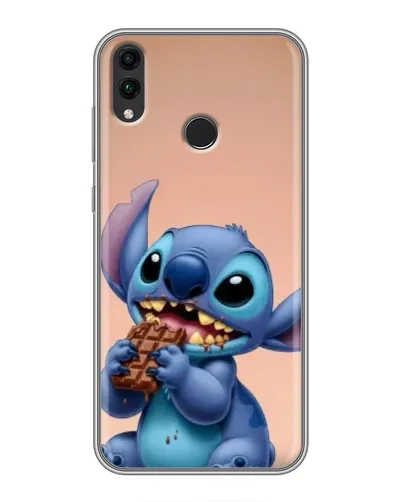 Чехол для Huawei Honor 8C с картинкой «Стич ест шоколад»