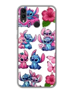 Чехол для Huawei Honor 8C с картинкой «Стикеры Stitch и Angel» Чехол для Huawei Honor 8C с картинкой «Стикеры Stitch и Angel»
