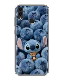 Чехол для Huawei Honor 8C с картинкой «Стич и голубика» Чехол для Huawei Honor 8C с картинкой «Стич и голубика»