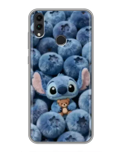 Чехол для Huawei Honor 8C с картинкой «Стич и голубика»