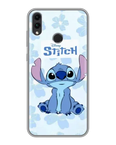 Чехол для Huawei Honor 8C с картинкой «Stitch среди цветов»