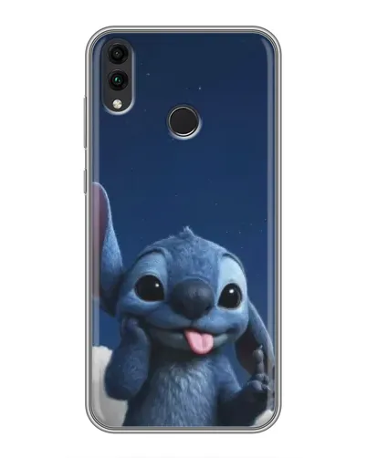 Чехол для Huawei Honor 8C с картинкой «Стич в облаках»