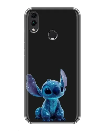 Чехол для Huawei Honor 8C с картинкой «Стич на черном»