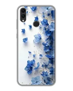 Чохол для Huawei Honor 8C з картинкою «Блакитний квітковий каскад»