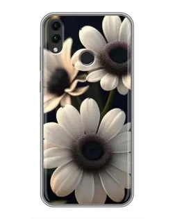Чохол для Huawei Honor 8C з картинкою «Білі маргаритки макро»