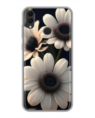 Чохол для Huawei Honor 8C з картинкою «Білі маргаритки макро»