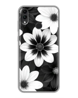Чохол для Huawei Honor 8C з картинкою «Монохромні айстри»