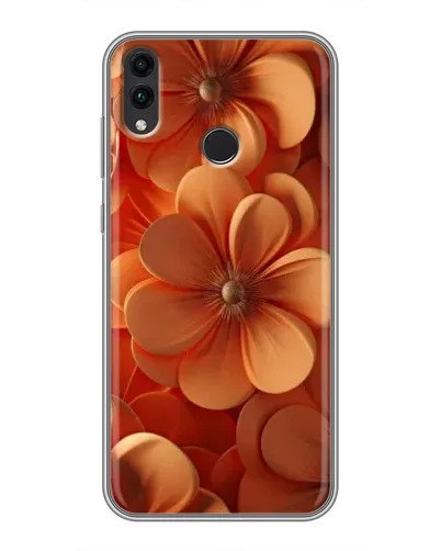 Чохол для Huawei Honor 8C з картинкою «Помаранчева макро квітка»