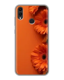 Чохол для Huawei Honor 8C з картинкою «Помаранчеві гербери»