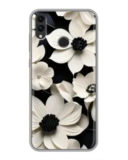 Чохол для Huawei Honor 8C з картинкою «Об'ємні білі квіти»