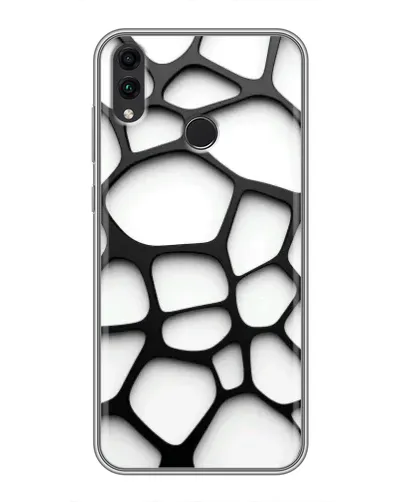 Чохол для Huawei Honor 8C з картинкою «Біла об'ємна сітка»
