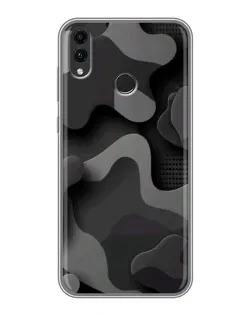 Чохол для Huawei Honor 8C з картинкою «Темний абстрактний камуфляж»