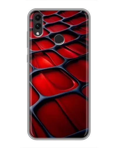 Чохол для Huawei Honor 8C з картинкою «Червона глянцева сітка»